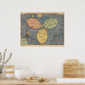 Poster Bunting clover leaf map 1581 (Cuisine)