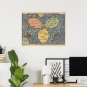 Poster Bunting clover leaf map 1581 (Bureau à domicile)