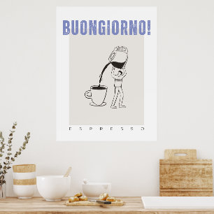 Poster Buongiorno espresso