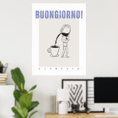 Poster Buongiorno espresso (Bureau à domicile)