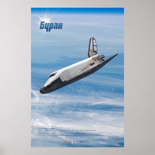 Poster Buran: Legendary Soviet Shuttle in Flight  (Devant)
