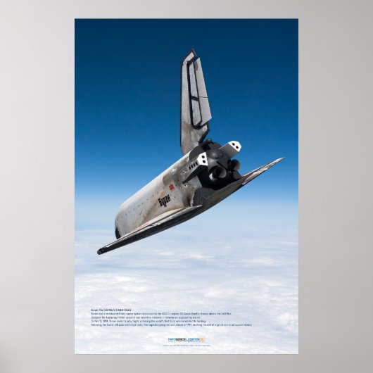 Poster Buran Shuttle: Majestic Atmospheric Descent (Devant)