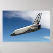 Poster Buran Spaceplane Descending Through Clouds (Devant)
