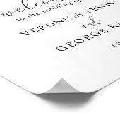 Poster Burange Floral Rustic Fall Mariage de bienvenue (Coin)