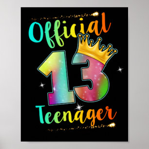 Poster Bureau Adolescent 13 ans de la Couronne 13e annive