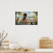 Poster Bureau d'animation en bord de mer (Cuisine)