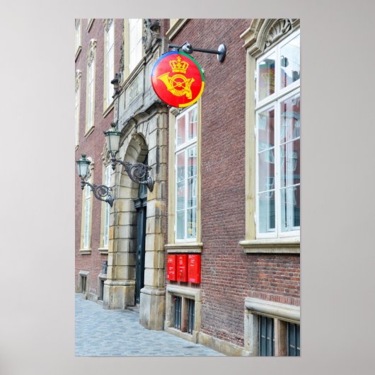 Poster Bureau de poste danois, Copenhague, Danemark (Devant)
