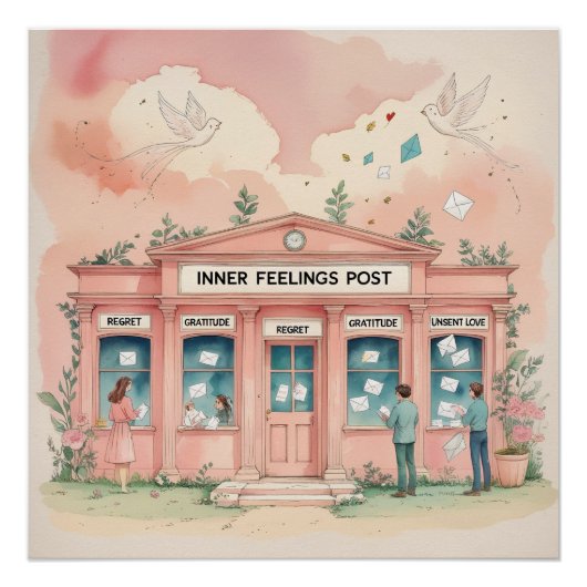 Poster Bureau de poste des sentiments intérieurs — Lettre (Devant)