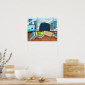 Poster Bureau des banques d'entreprise (Cuisine)