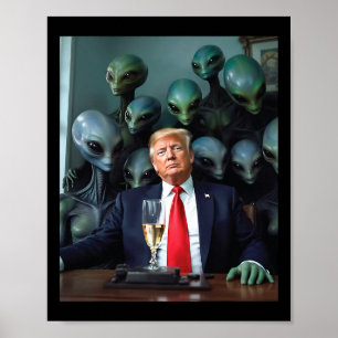 Poster Bureau des extraterrestres de Trump Photo Uap Ufo