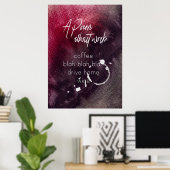 Poster Bureau Humor Comptable Travail Alcool Vin Drôle (Bureau à domicile)