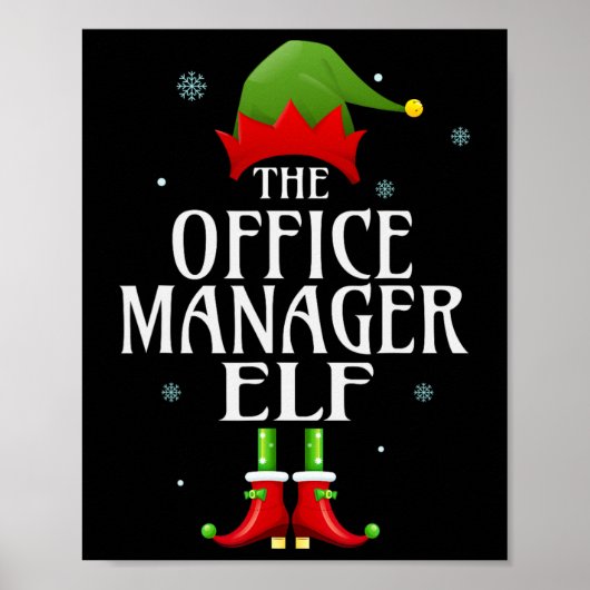 Poster Bureau Manager Elf Xmas Correspondant Groupe Famil (Devant)