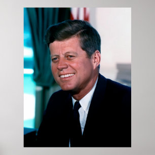 Poster Bureau ovale Portrait Président John F. Kennedy