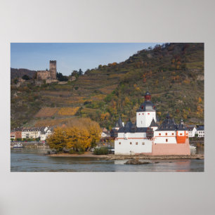 Poster Burg Gutenfels Castle Paysage