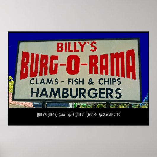 Poster Burg-O-Rama, Main St., Oxford, MA (Devant)