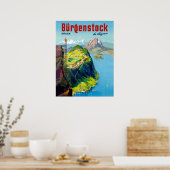 Poster Burgenstock landscape, view point, Switzerland (Cuisine)