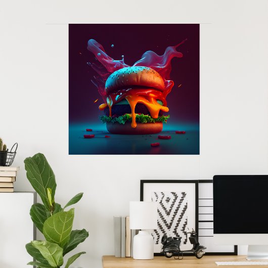Poster Burger (Bureau à domicile)