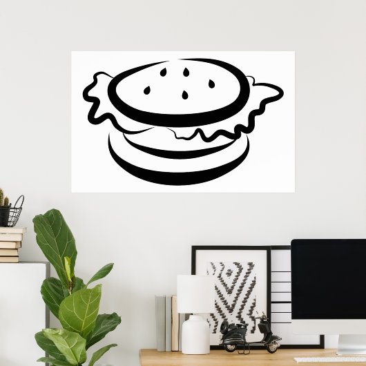 Poster Burger (Bureau à domicile)