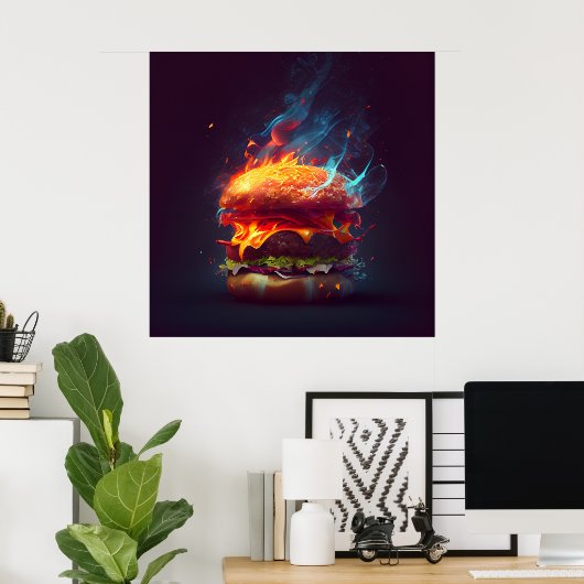 Poster Burger (Bureau à domicile)