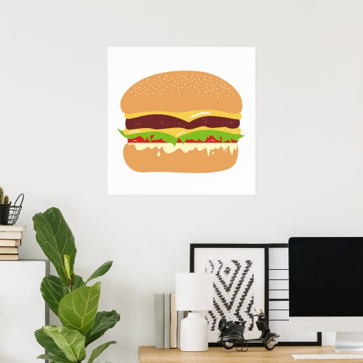 Poster Burger (Bureau à domicile)