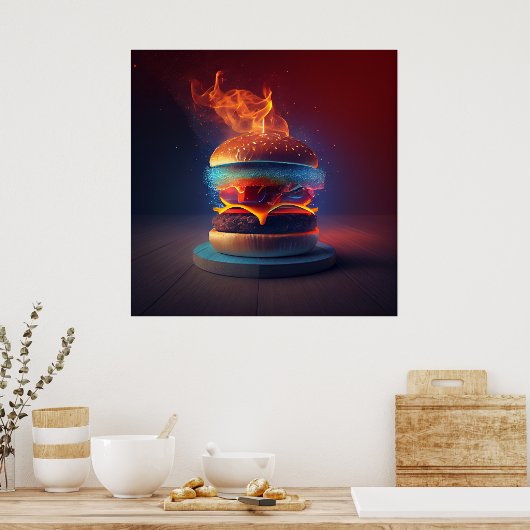 Poster Burger (Keuken)