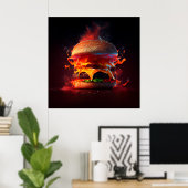 Poster Burger (Bureau à domicile)