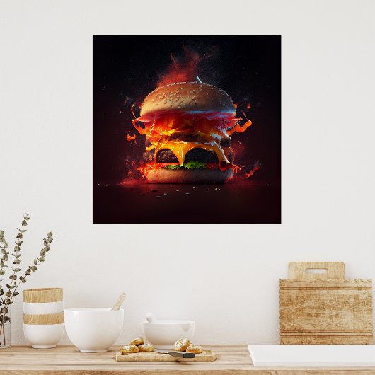 Poster Burger (Keuken)