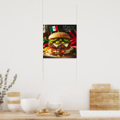 Poster Burger à vague de chaleur Oaxaca (Cuisine)