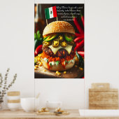 Poster Burger à vague de chaleur Oaxaca 24x36 (Cuisine)