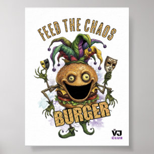Poster Burger ami de Void Jester blanc