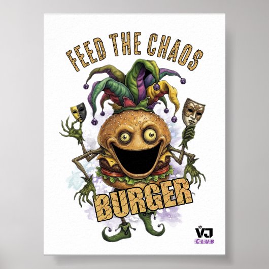 Poster Burger ami de Void Jester blanc (Devant)