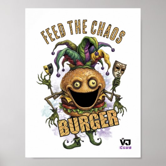 Poster Burger ami de Void Jester blanc (Devant)