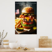 Poster Burger Bliss américain 24x36 (Cuisine)