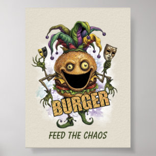 Poster Burger de l'ami du bouffon du vide