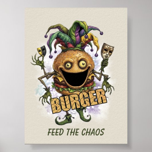 Poster Burger de l'ami du bouffon du vide (Devant)