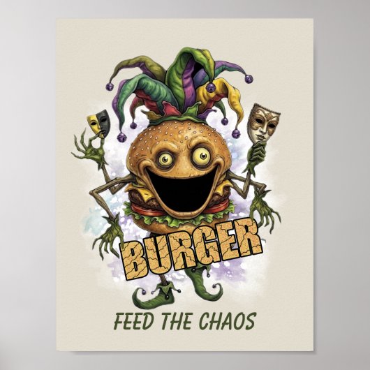 Poster Burger de l'ami du bouffon du vide (Devant)