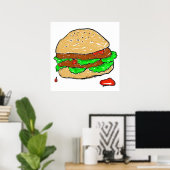 Poster Burger dégourdi (Bureau à domicile)