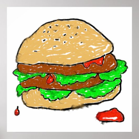 Poster Burger dégourdi (Devant)