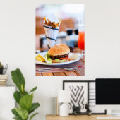 Poster Burger et frites (Bureau à domicile)