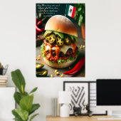 Poster Burger Fiesta Firecracker 24x36 (Bureau à domicile)