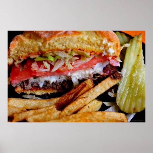 Poster Burger & Fries (Devant)