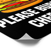Poster Burger Fromage Hamburger Fromage Bbq Funny Sa (Coin)