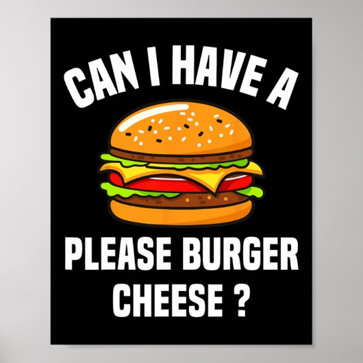 Poster Burger Fromage Hamburger Fromage Bbq Funny Sa (Devant)