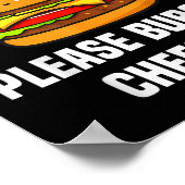 Poster Burger Fromage Hamburger Fromage Bbq Funny Sa (Coin)