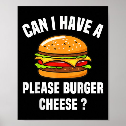 Poster Burger Fromage Hamburger Fromage Bbq Funny Sa (Devant)
