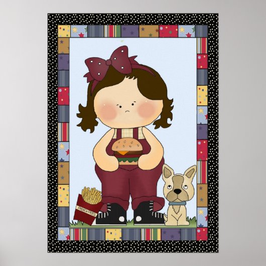 Poster Burger Girl (Voorkant)