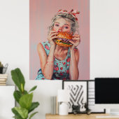 Poster Burger Girl (Bureau à domicile)