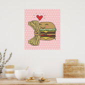 Poster Burger Loves Fries (Cuisine)