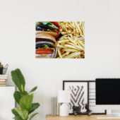 Poster Burgers en frites (Bureau à domicile)
