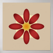 Poster Burgundy Blossom : Pétale symétrique (Devant)